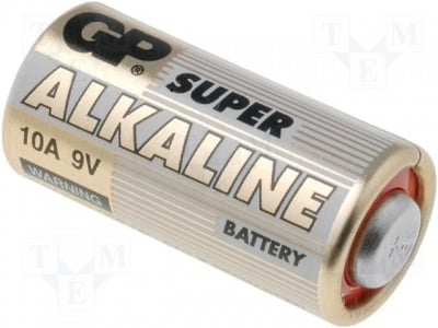 A10 GP 9V BAT-10A/GP Батерия: BAT-10A/GP Батерия: алкална; A10; 9V; O10x21,6mm;